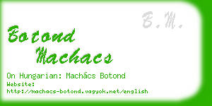 botond machacs business card