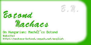 botond machacs business card